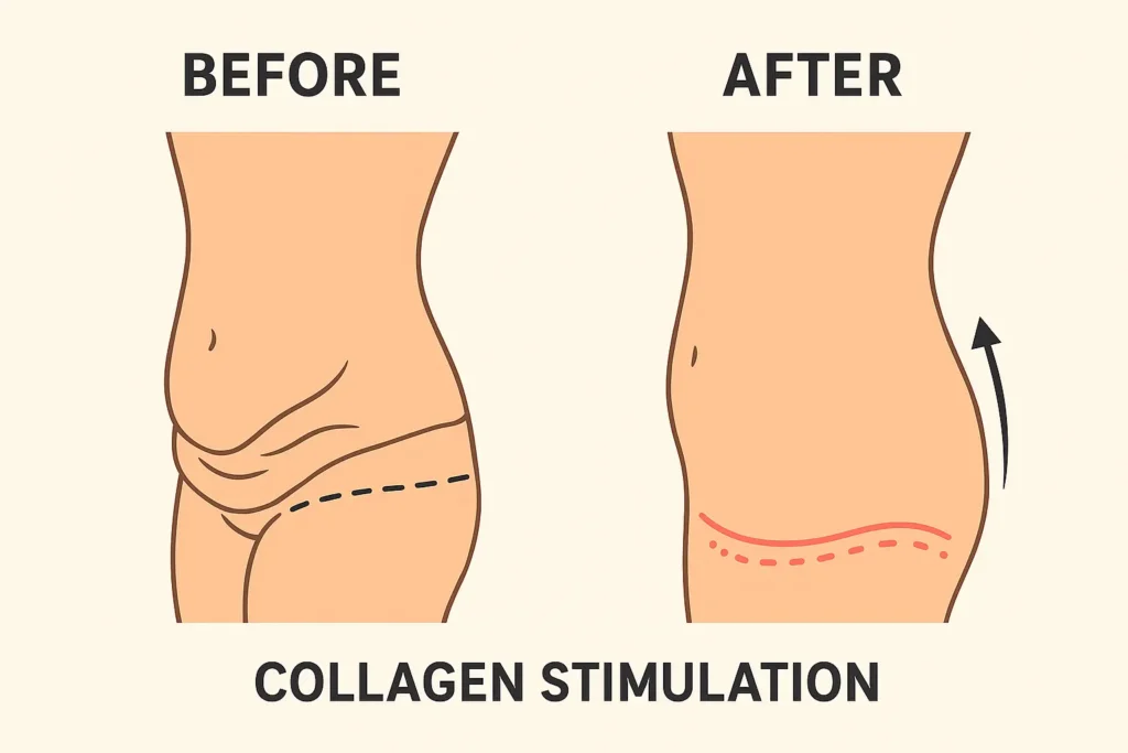 Before and after results for sagging skin after weight loss injections Blandford Forum