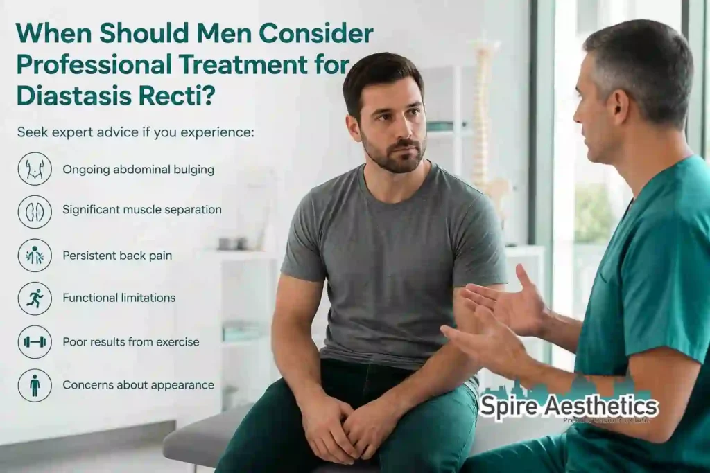 When Should Men Consider Professional Treatment for Diastasis Recti Blandford Forum?