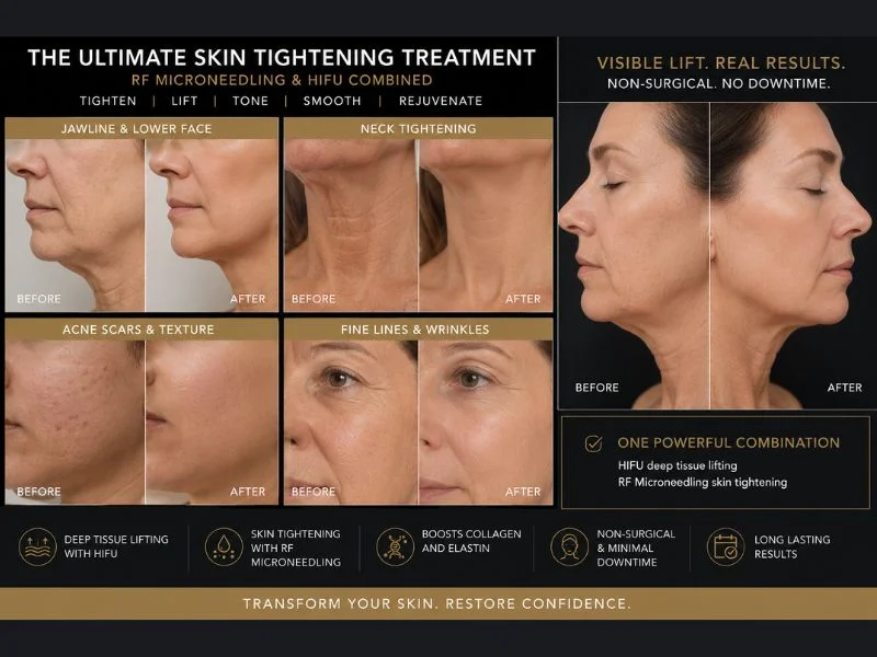 Results of combined treatment for the ultimate skin tightening treatment Blandford Forum