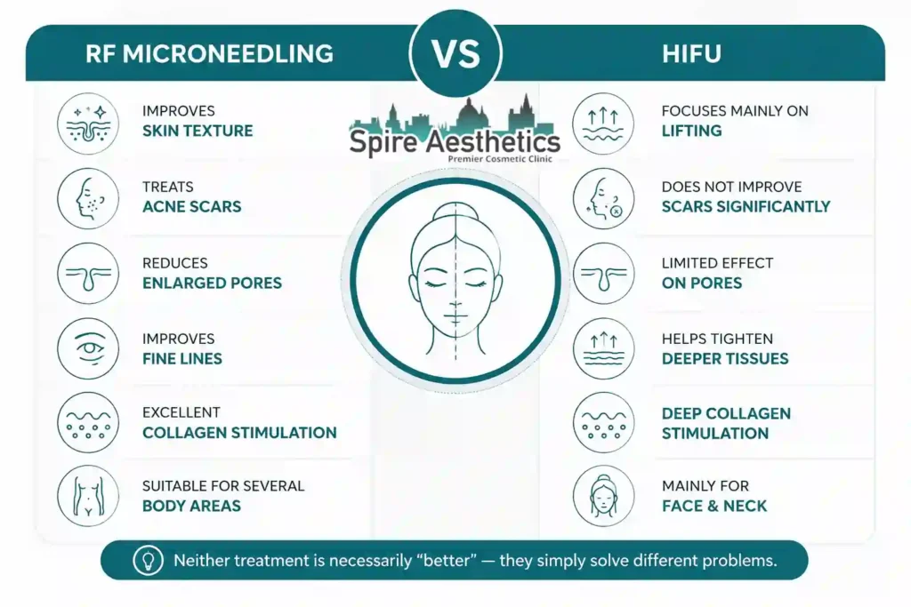 RF Microneedling vs HIFU: Which Treatment Gives Better Results Blandford Forum?